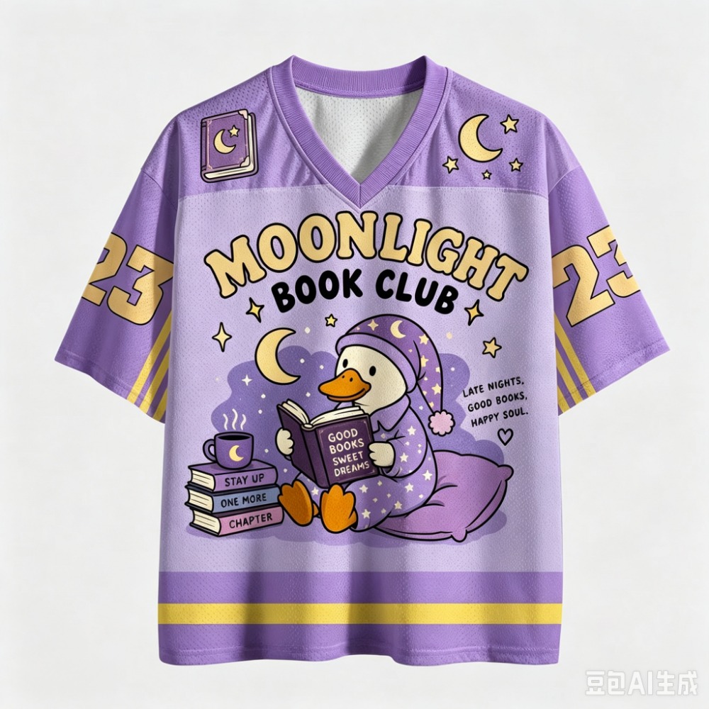 Summer Duck Clothing - Harajuku Moonlight Reading Club Duck 3DPrint