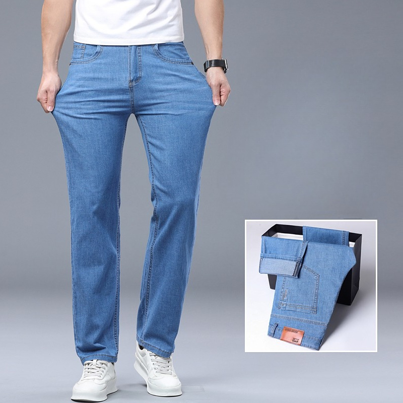 Ice Silk Thin Denim Jeans for  - Levis Jeans 501 评论和价格