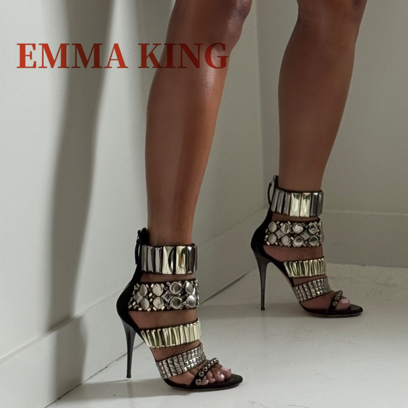 Black Embellished Ankle Strap  - Summer Clothing Offers 评论和价格