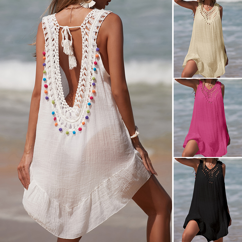 Women V-Neck Backless Hollow O - Summer Clothing Colors 评论和价格