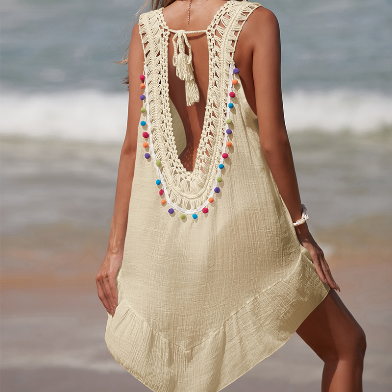 Women V-Neck Backless Hollow O - Summer Clothing Colors 评论和价格
