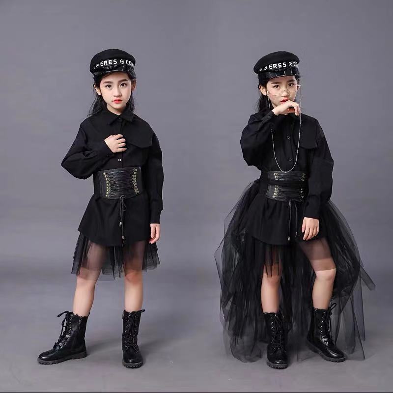 Children's Black Suit Girls Mo - Summer Clothing Set For Girls 评论和价格
