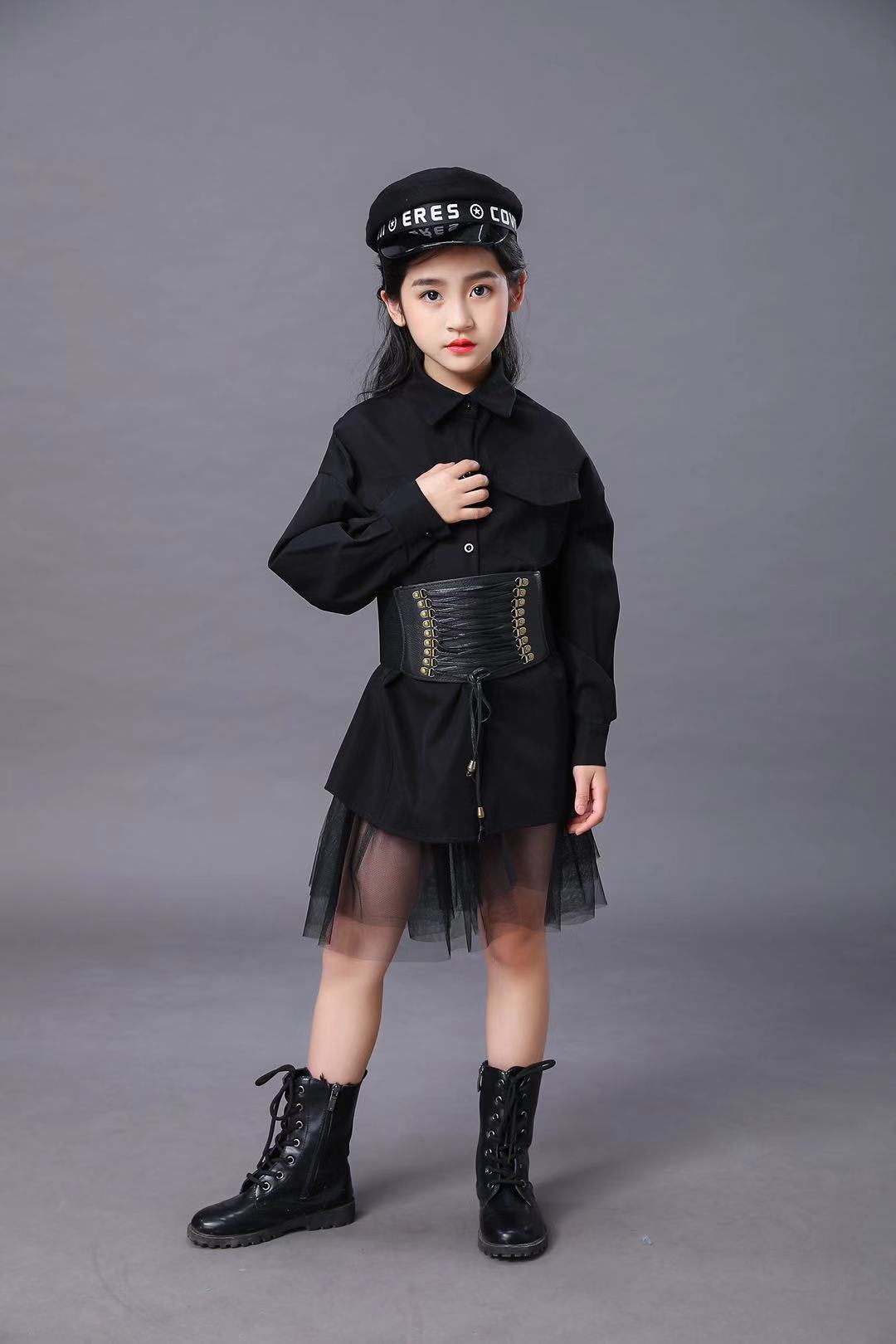 Children's Black Suit Girls Mo - Summer Clothing Set For Girls 评论和价格