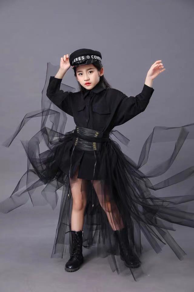 Children's Black Suit Girls Mo - Summer Clothing Set For Girls 评论和价格