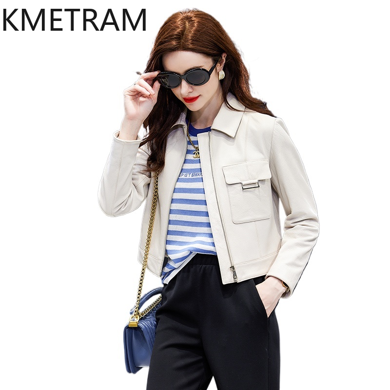 Genuine Leather Jacket Woman R - Quality Summer Clothing For Women 评论和价格
