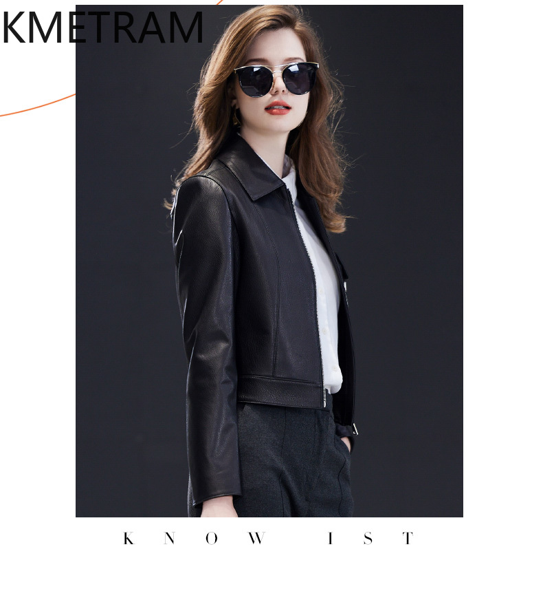 Genuine Leather Jacket Woman R - Quality Summer Clothing For Women 评论和价格