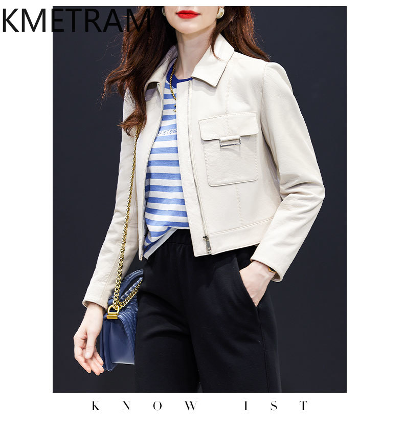 Genuine Leather Jacket Woman R - Quality Summer Clothing For Women 评论和价格