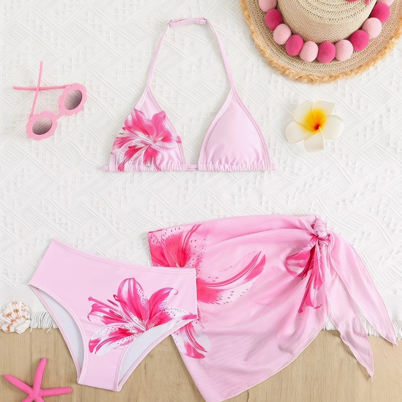 7-16Yrs Girls Bikinis Suits UN - Summer Clothing Teen Girls 评论和价格