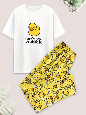 Men's casual pajama set, duck- - Summer Duck Clothing 评论和价格