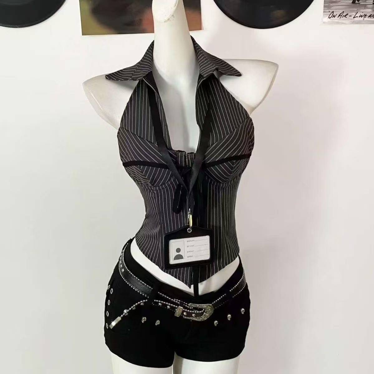 American Style Y2K Vintage Sho - Summer Clothing Set For Girls 评论和价格