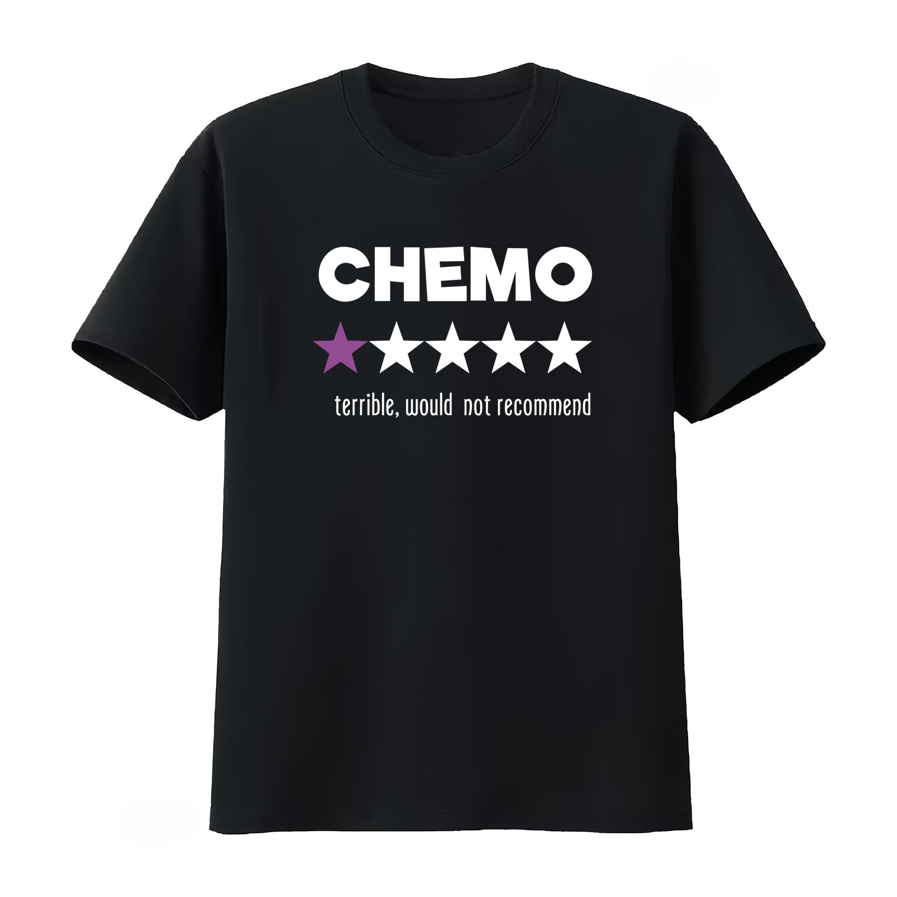 Funny Chemo T-Shirt with Star  - Summer Clothing Recommendations 评论和价格