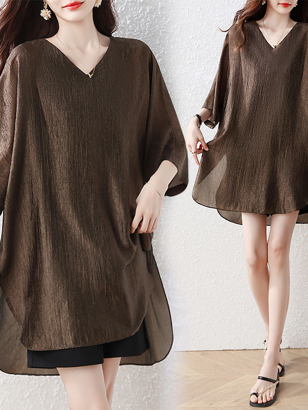 Simple Loose Fit Mid-Length T- - Summer Line Clothing Brand 评论和价格