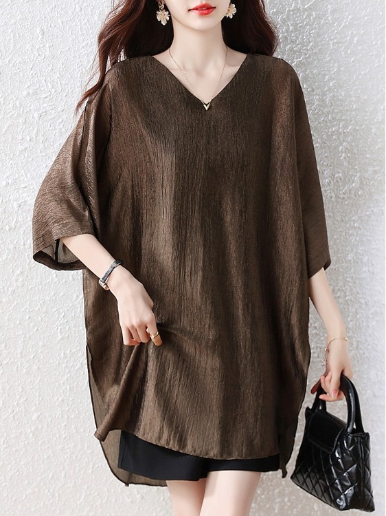Simple Loose Fit Mid-Length T- - Summer Line Clothing Brand 评论和价格