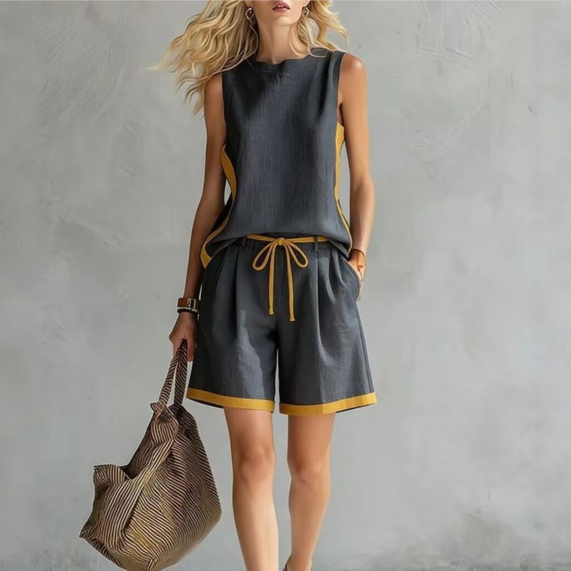 2026 Summer New Sleeveless Ves - Summer Clothing Set For Girls 评论和价格