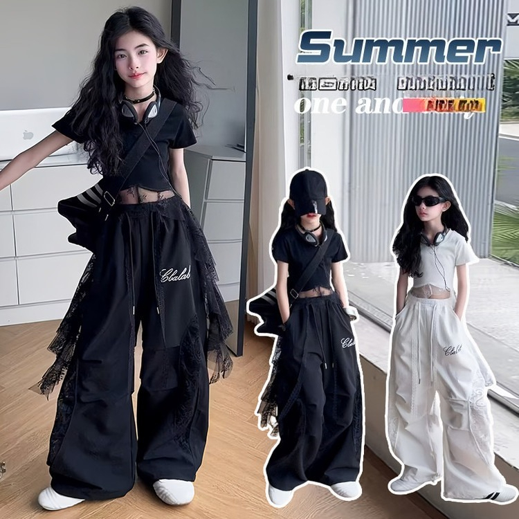 4-14 girls Hip Hop Jazz Street - Summer Clothing Teen Girls 评论和价格