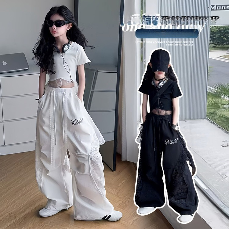 4-14 girls Hip Hop Jazz Street - Summer Clothing Teen Girls 评论和价格