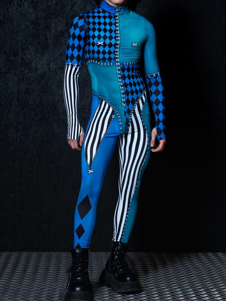 Clown Adult Robot Cosplay Jump - Summer Vacation Clothing Men 评论和价格