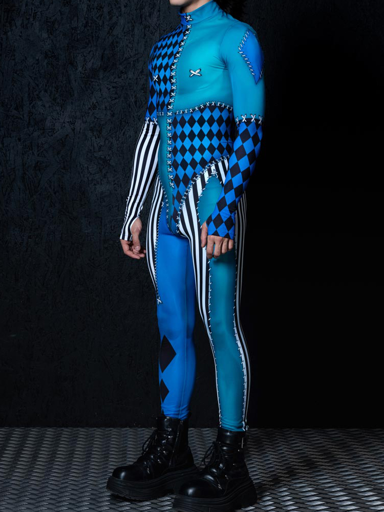Clown Adult Robot Cosplay Jump - Summer Vacation Clothing Men 评论和价格