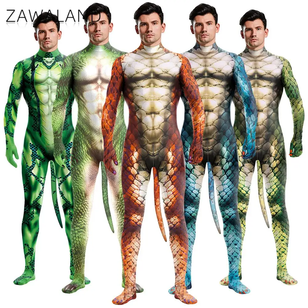 Zawaland Snake Dragon Men Cost - Summer Vacation Clothing Men 评论和价格