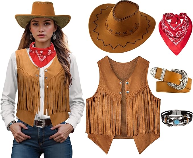 Women Men Cowgirl Costume West - Summer Vacation Clothing Men 评论和价格