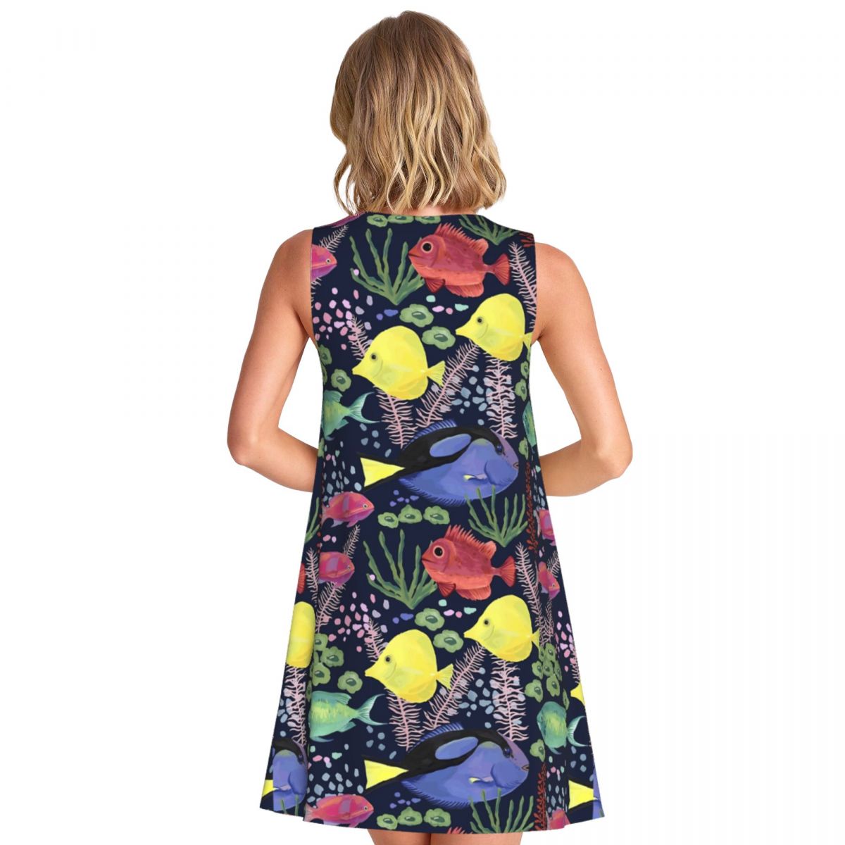 Sea Fish Tank Dress Colorful O - Summer Clothing Ideas For Women 评论和价格