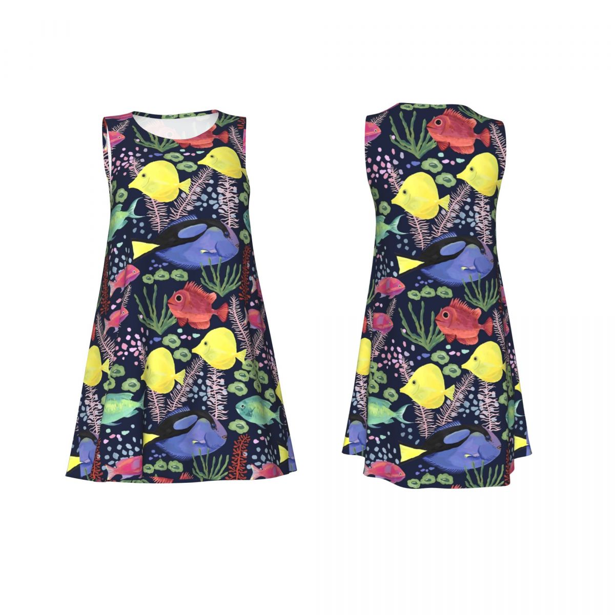 Sea Fish Tank Dress Colorful O - Summer Clothing Ideas For Women 评论和价格