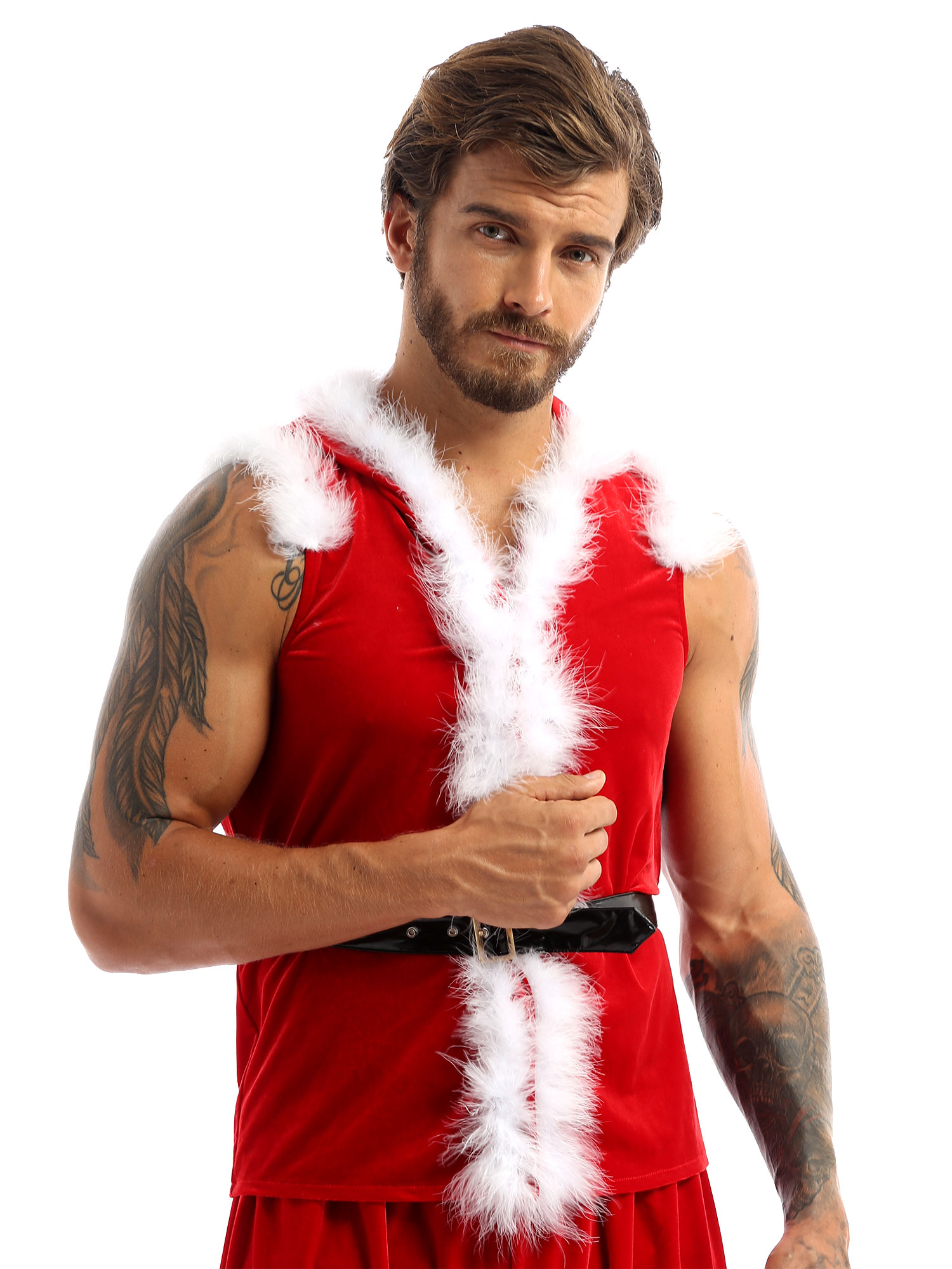Men Christmas Dress Up Santa C - Summer Vacation Clothing Men 评论和价格