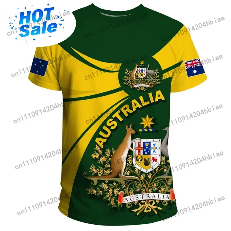 3D Print Australia Flag T Shir - Summer Clothing Australia 评论和价格