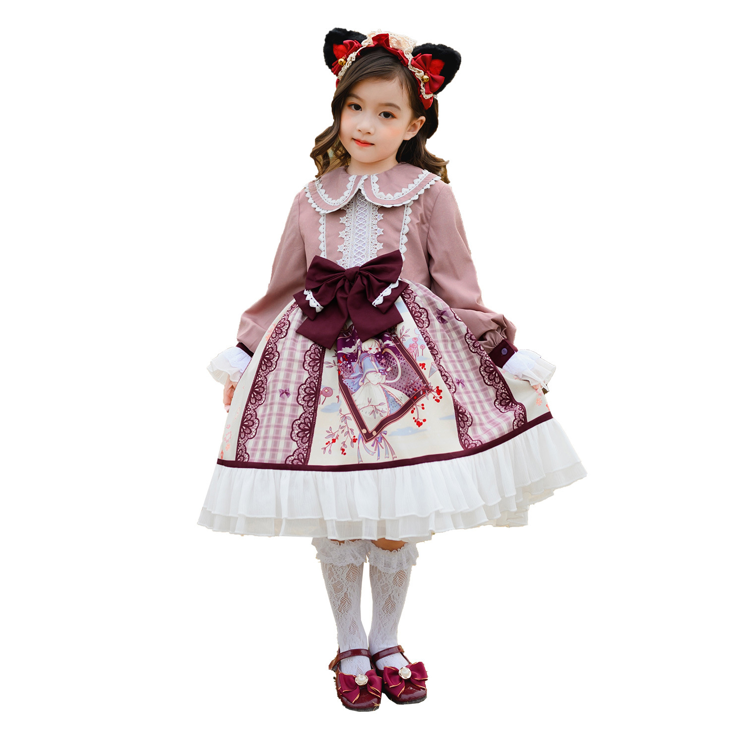 Children's Lolita Clothing Lon - Summer Clothing Set For Girls 评论和价格