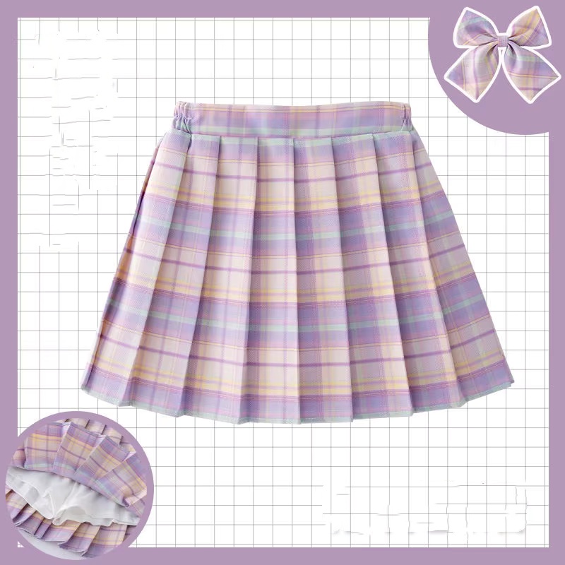 Kids Checkered Skirt Children  - Summer Clothing Teen Girls 评论和价格