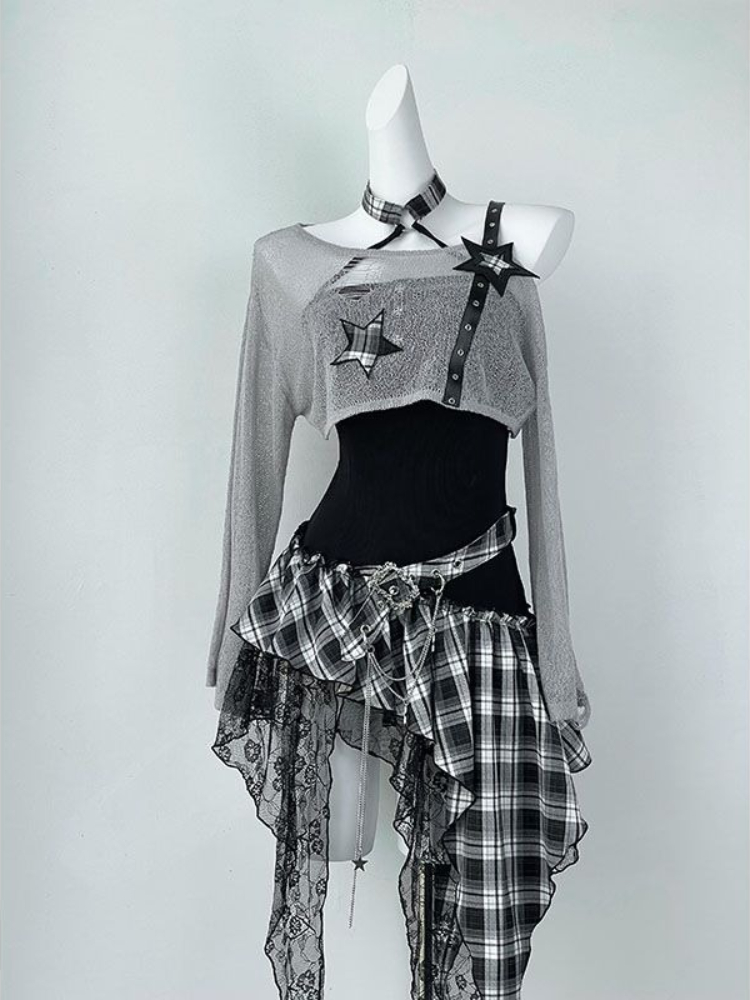 2000s Y2K Spicy Girl Design Ir - Summer Clothing Set For Girls 评论和价格