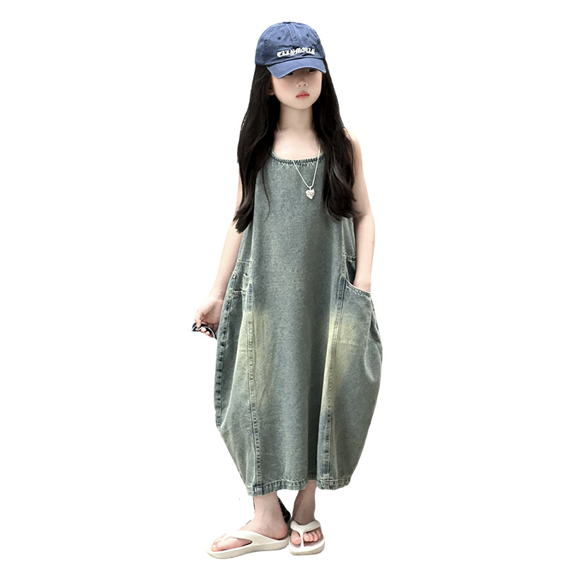 Vintage Blue Children Girls Hi - Summer Clothing Set For Girls 评论和价格