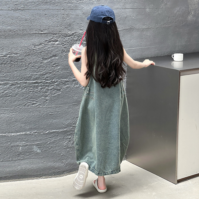 Vintage Blue Children Girls Hi - Summer Clothing Set For Girls 评论和价格