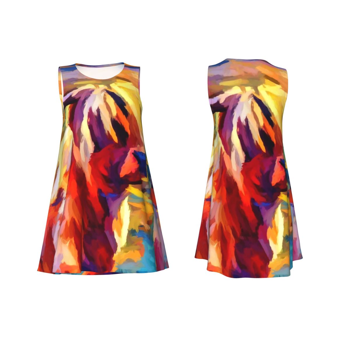 Highland Cow Casual Dress Colo - Summer Clothing Ideas For Women 评论和价格
