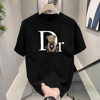 Luxury Brand Cute Bear Print T - Quality Summer Clothing For Women 评论和价格