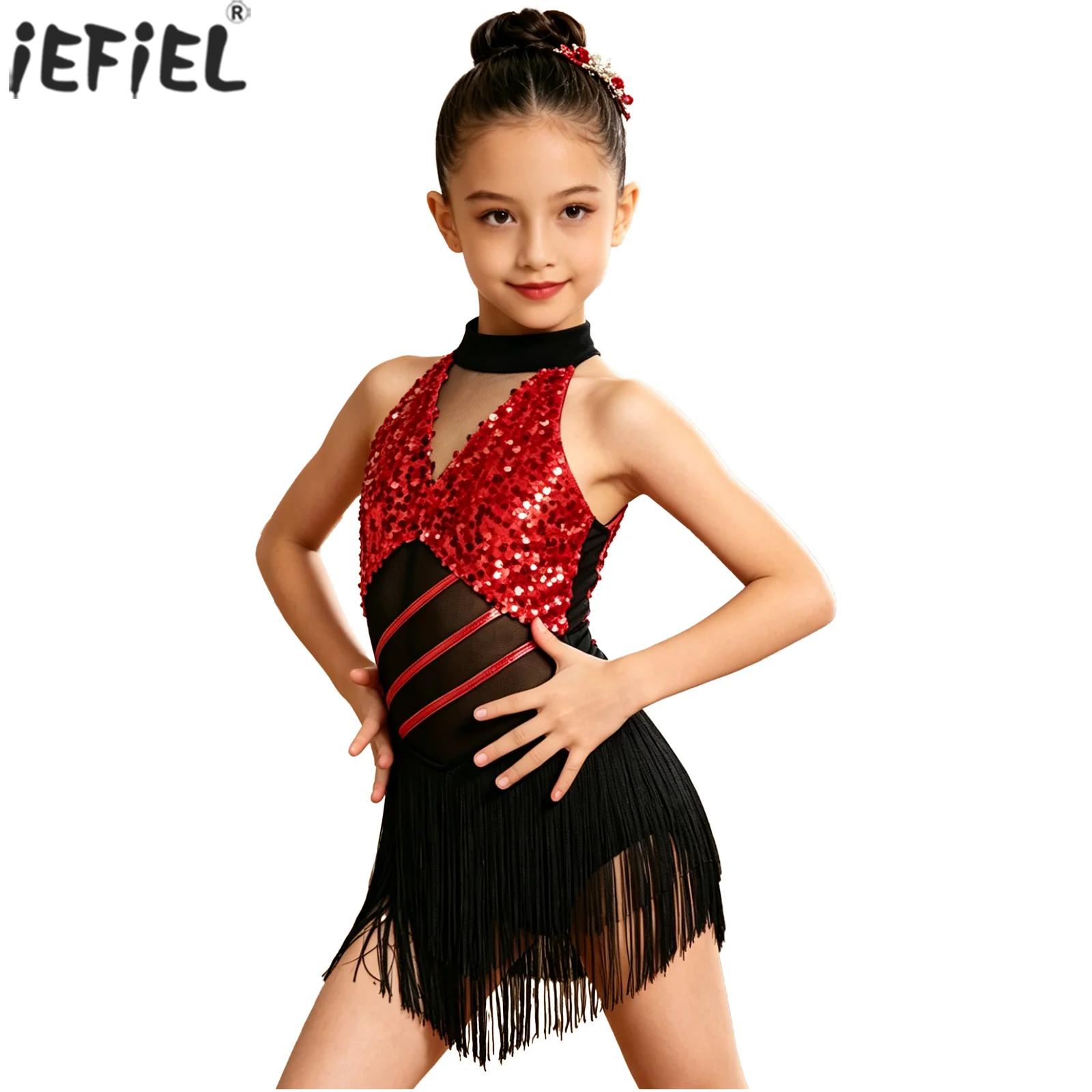 Kids Girls Cha-cha Salsa Latin - Summer Clothing Set For Girls 评论和价格