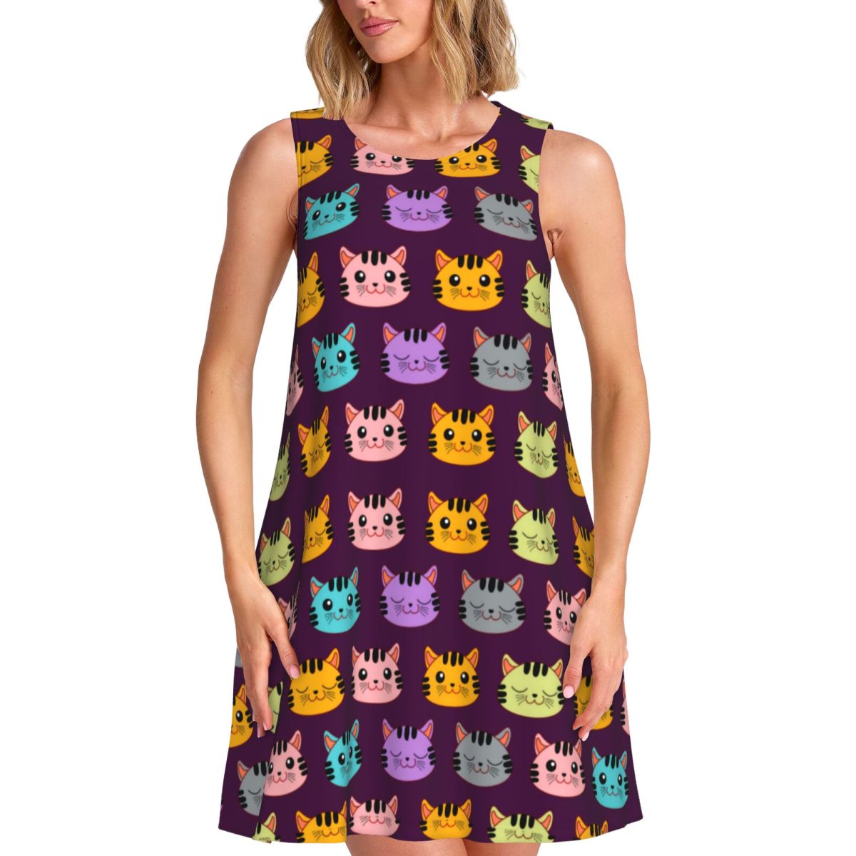 Cool Cats Tank Dress Cute Anim - Summer Clothing Ideas For Women 评论和价格