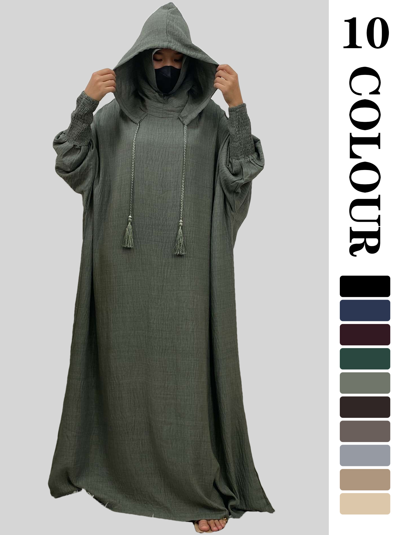 Women 12 Colors Abayas Muslim  - Summer Clothing Colors 评论和价格