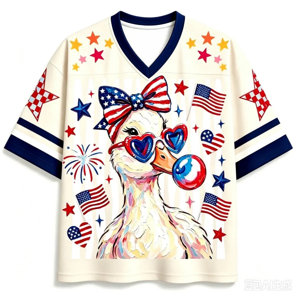 Star Flag Duck Illustration 3  - Summer Duck Clothing 评论和价格